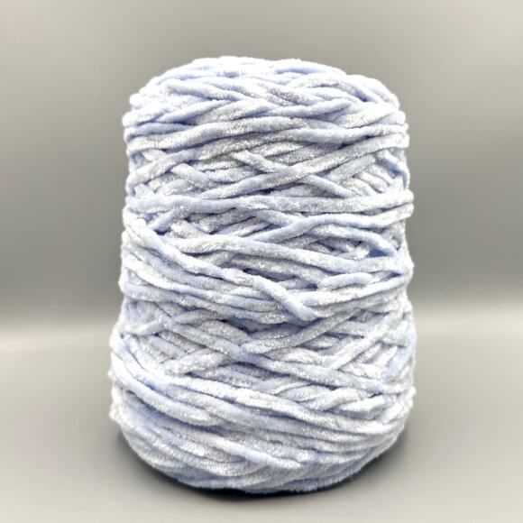 Yarn Chunky Chenille Light Blue Cone 1.55lb VTG Spinrite B#122844 Skys The Limit - Picture 1 of 6